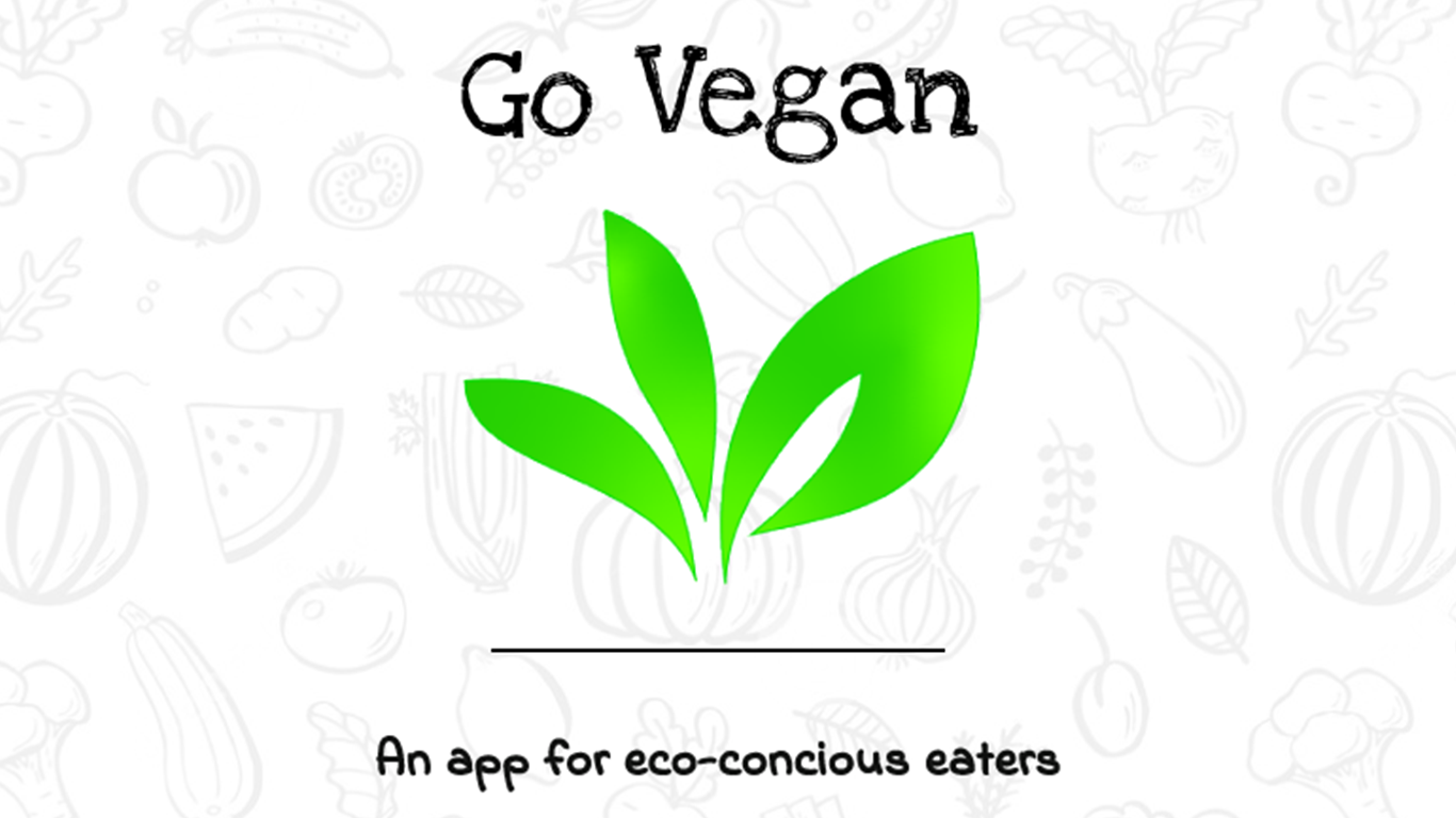 Go Vegan App page