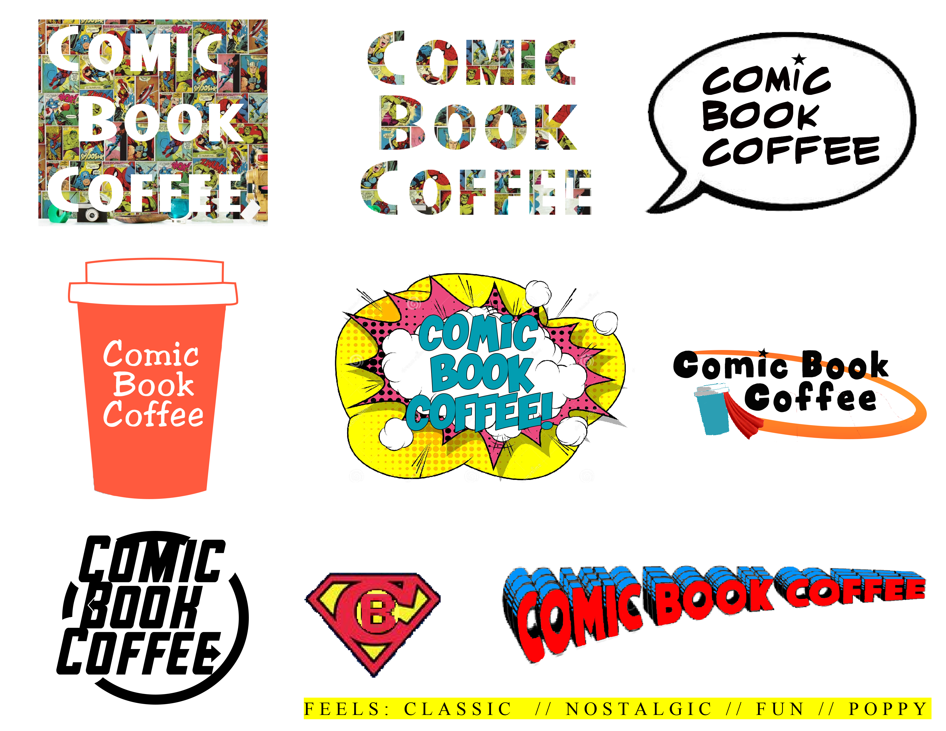 Comic Book Coffee ideation